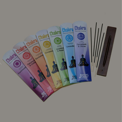 7 Chakra Incense Gift Pack with Incense Burner Total 70 Incense Sticks