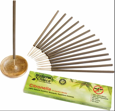 Citronella Incense Stick and Holder (14 Sticks)